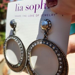 Matte silver earrings